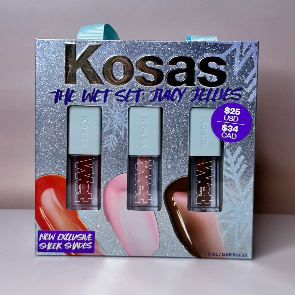 Kosas The Wet Set Juicy Jellies Lip Gloss Trio - Sheer Shades New